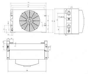 Hydraulikoelkuehler Kuehler Hydraulik mit Luefter 250l min 24V Bild 5