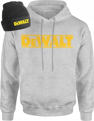 DeWalt PREMIUM Kapuzenpullover Hoodie Sweatshirt Pullover Pulli Herren Set mit Muetze FARBWAHL Bild 3