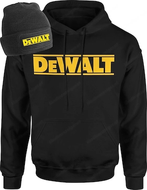 DeWalt PREMIUM Kapuzenpullover Hoodie Sweatshirt Pullover Pulli Herren Set mit Muetze FARBWAHL Bild 5
