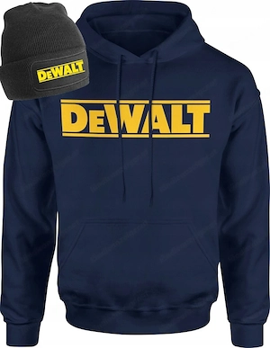 DeWalt PREMIUM Kapuzenpullover Hoodie Sweatshirt Pullover Pulli Herren Set mit Muetze FARBWAHL Bild 4
