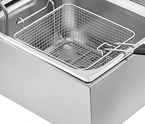 Artikel: Fritteuse Imbiss Twin Elektro Fritteuse 2x10l 5000W 220V Restaurant Foodtruck Bistro Hochwe Bild 7