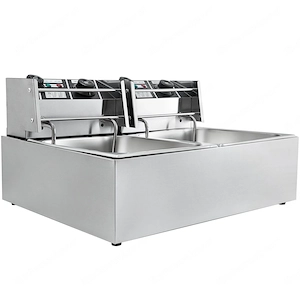 Artikel: Fritteuse Imbiss Twin Elektro Fritteuse 2x10l 5000W 220V Restaurant Foodtruck Bistro Hochwe Bild 4