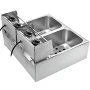 Artikel: Fritteuse Imbiss Twin Elektro Fritteuse 2x10l 5000W 220V Restaurant Foodtruck Bistro Hochwe Bild 3
