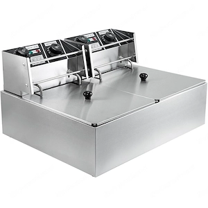 Artikel: Fritteuse Imbiss Twin Elektro Fritteuse 2x10l 5000W 220V Restaurant Foodtruck Bistro Hochwe Bild 5