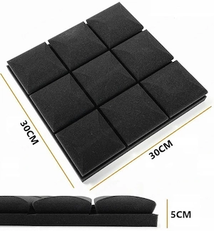 Artikel: 12x premium soundproofing records acoustic foam 3 cm - 1m2 choice of colors fireproof water Bild 6