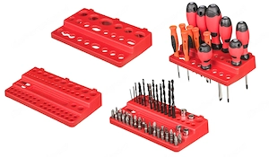 BESTSELLER Werkzeugwand Set Werkzeughaltern mit Lochwand Lagersystem Warkzeuglochwand Wandregal Werk Bild 6