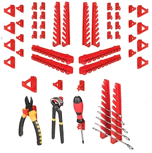 BESTSELLER Werkzeugwand Set Werkzeughaltern mit Lochwand Lagersystem Warkzeuglochwand Wandregal Werk Bild 5