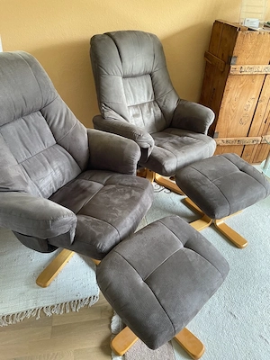 2 Relaxsessel mit Fusshocker Bild 5