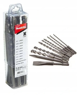 Makita Bohrer und Bit Set SDS Plus Bohrer Meissel Set Bohrersatz 10 Stk Makita D 46361 10 tlg Bild 3