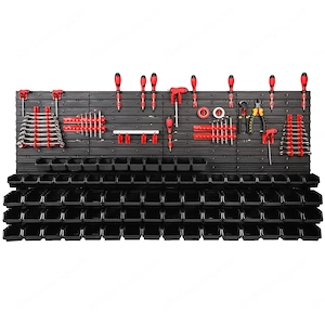 BESTSELLER Werkzeugwand Set Werkzeughaltern mit Lochwand Lagersystem Warkzeuglochwand Wandregal Werk Bild 3