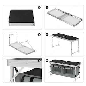 Artikel: Camping kitchen aluminum kitchen box camping cupboard folding cupboard wind protection outd Bild 5