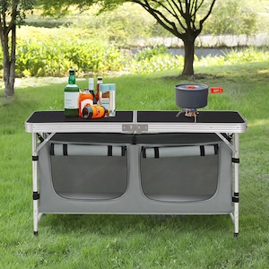 Artikel: Camping kitchen aluminum kitchen box camping cupboard folding cupboard wind protection outd Bild 3