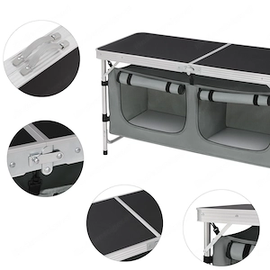 Artikel: Camping kitchen aluminum kitchen box camping cupboard folding cupboard wind protection outd Bild 4