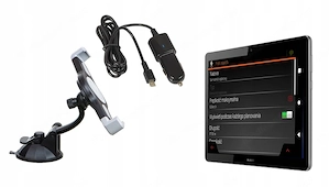 Navigation fuer LKW Bus PKW Camper iGO ANDROID mit Samsung Tablet mit Halter und Ladegeraet