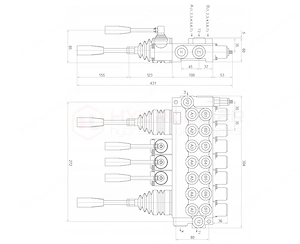 Artikel: 7 TEILIGER HYDRAULIKVERTEILER 40L 2 JOYSTICK Hochwertiger Artikel aus unserem Online-Shop Bild 3