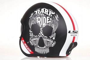 Starter Set Retro Motorrad Helm mit Sonnenblende Groessenwahl Bild 5