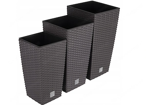 Artikel: ANGEBOT Rattan Blumentopf Blumenkasten Blumenkuebel im 3er Set FARBWAHL Hochwertiger Artike Bild 4