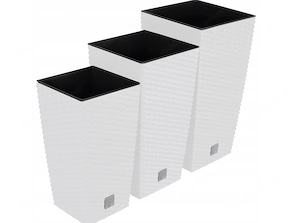 Artikel: ANGEBOT Rattan Blumentopf Blumenkasten Blumenkuebel im 3er Set FARBWAHL Hochwertiger Artike Bild 3