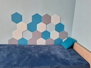 Material: Polyesterfilz Paneell nge: 26 cm Breite: 30cm Materialst rke 9mm selbstklebend Oberfl che: Bild 7