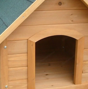 Artikel: Wetterfeste Hundehuette Hundehaus Massiv aus Holz 70cm hoch Hochwertiger Artikel aus unsere Bild 3