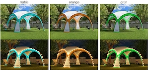 Artikel: Solar LED Event Pavillon Partyzelt Garten Gartenzelt Camping Pavilion FARBWAHL Hochwertiger Bild 8