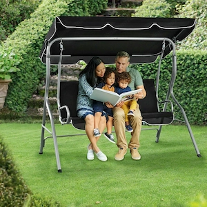 Artikel: Schaukel Hollywoodschaukel Gartenschaukel 3er Schaukelbank Haengeschaukel Bank Farbwahl Hoc Bild 8
