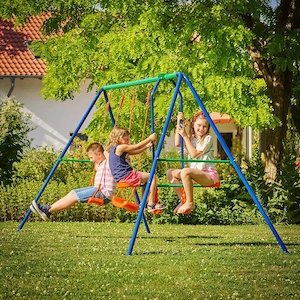 Artikel: Children's swing garden swing swing frame swing frame 4 seater set Hochwertiger Artikel aus Bild 4