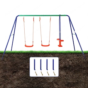 Artikel: Children's swing garden swing swing frame swing frame 4 seater set Hochwertiger Artikel aus Bild 5