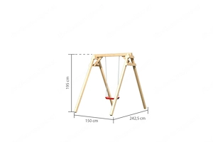 Artikel: Children's play equipment caribu swing single swing natural set Hochwertiger Artikel aus un Bild 3