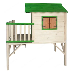 Baumhaus Spielhaus fuer Kinder mit Balkon Stelzenhaus Garten Baum Turm Holzhaus Bild 6