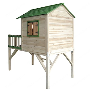 Baumhaus Spielhaus fuer Kinder mit Balkon Stelzenhaus Garten Baum Turm Holzhaus Bild 5