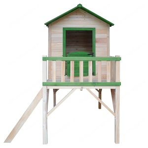 Baumhaus Spielhaus fuer Kinder mit Balkon Stelzenhaus Garten Baum Turm Holzhaus Bild 4