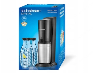 Sodastream 2.0 Wassersprudler Crystal 3x 0 6 l Glaskaraffe Aluminiumzylinder fuer 60 l Bild 2