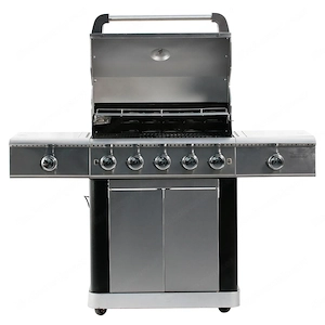 Gasgrill 5 2 BBQ GRILLWAGEN Edelstahl Brenner mit 2 Seitenkocher Bild 3