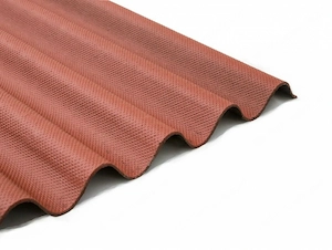 Artikel: Roof roofing bitumen corrugated panels 1000 x 760 mm red Hochwertiger Artikel aus unserem O Bild 3