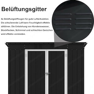 Artikel: Gartenhaus Geraeteschuppen Geraetehaus Schuppen aus Metall Farbwahl Hochwertiger Artikel au Bild 4