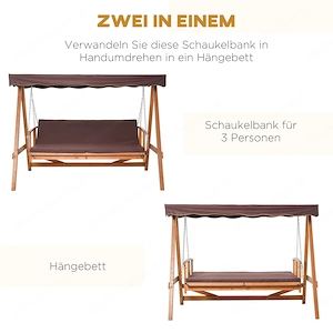 Artikel: Schaukel Hollywoodschaukel Gartenschaukel Schaukelbank Haengeschaukel Bank Farbwahl Liege F Bild 5