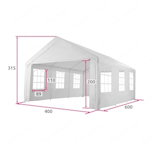 Artikel: Gazebo 6x4m waterproof party tent garden party camping festival tent + side panels Hochwert Bild 7