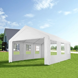 Artikel: Gazebo 6x4m waterproof party tent garden party camping festival tent + side panels Hochwert Bild 3