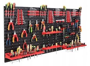 BESTSELLER Werkzeugwand 172x78 Set Werkzeughaltern mit Lochwand Lagersystem Warkzeuglochwand Wandreg