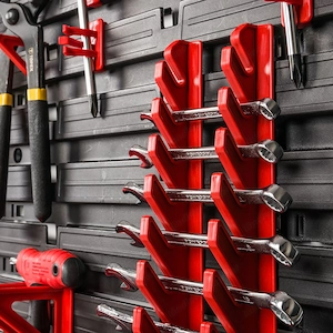 BESTSELLER Werkzeugwand Set Werkzeughaltern mit Lochwand Lagersystem Warkzeuglochwand Wandregal Werk Bild 7