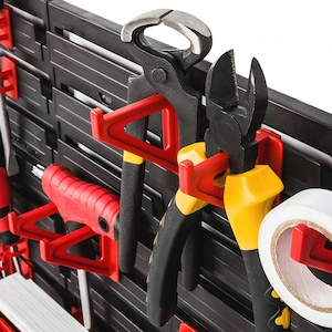 BESTSELLER Werkzeugwand Set Werkzeughaltern mit Lochwand Lagersystem Warkzeuglochwand Wandregal Werk Bild 4