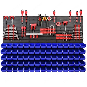 BESTSELLER Werkzeugwand Set Werkzeughaltern mit Lochwand Lagersystem Warkzeuglochwand Wandregal Werk Bild 3