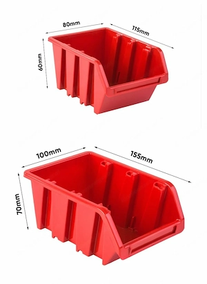 Artikel: Wandregal Stapelboxen Werkzeughalter Erweiterbar Werkstattregal Lagerregal Steckregal Set B Bild 8