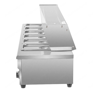 Edelstahl Gastronomie Behaelter 1500 Watt Speisenwaermer 6 Pfanne Waermebehaelter fuer Essen Chafing Bild 4
