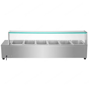 Edelstahl Gastronomie Behaelter 1500 Watt Speisenwaermer 6 Pfanne Waermebehaelter fuer Essen Chafing Bild 3