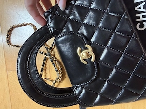 Chanel Mini Kelly Umhängetasche schwarz  Bild 4
