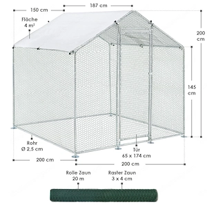Artikel: Chicken cage chicken coop rabbit hutch enclosure cage small animal coop rodent cage chicken Bild 4