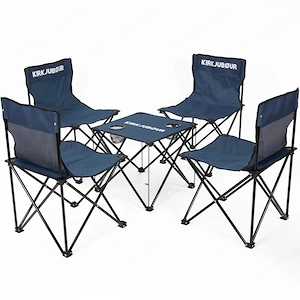 Camping Outdoor 5er Set Campingstuehle mit Tisch Stahl 4 Stuehle 1 Tisch Bild 4