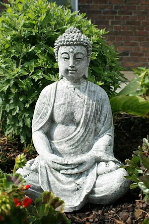 Artikel: Deko Steinfigur grosser Buddha Shiva Frostfest Garten Deko Steinguss Gartenfigur Hochwertig Bild 3